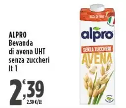 Rossotono Carrefour Alpro bevanda di avena UHT senza zuccheri offerta
