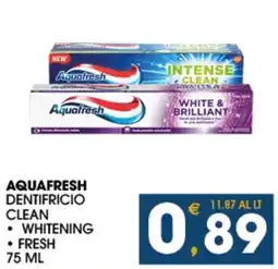 SeBón Supermercati Aquafresh dentifricio clean whitening fresh offerta