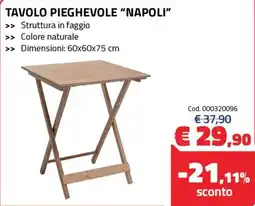 Eurobrico Tavolo pieghevole "Napoli" offerta