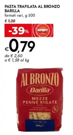 Bennet Pasta trafilata al bronzo Barilla offerta