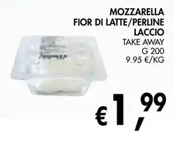 èccoMI Mozzarella fior di latte/perline laccio offerta