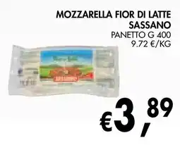 èccoMI Mozzarella fior di latte Sassano offerta