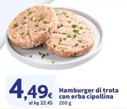 Sigma Superstore Hamburger di trota con erba cipollina offerta