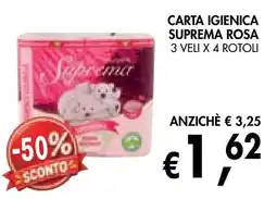 èccoMI Carta igienica Suprema rosa offerta