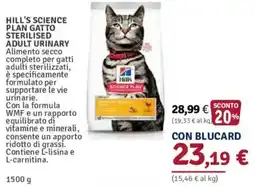 Il Gigante Hill's Science Plan Gatto Sterilised Adult Urinary offerta