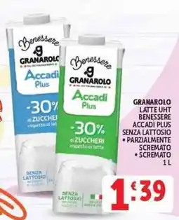 Deco Superstore Granarolo latte UHT Benessere Accadi Plus senza lattosio offerta
