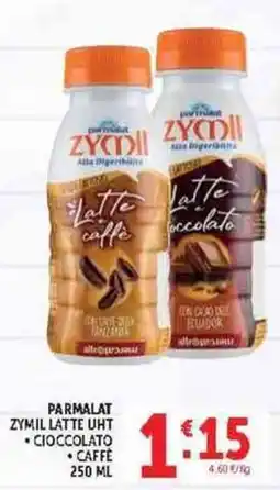 Deco Supermercati Parmalat Zymil Latte UHT Caffè offerta