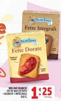 Deco Supermercati Mulino Bianco Fette Biscottate Dorate Integrali offerta