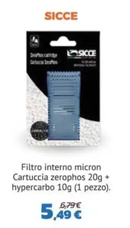 Joe Zampetti Filtro interno micron Sicce offerta