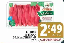 Deco Supermercati Citterio Bresaola della Valtellina IGP offerta
