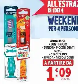 Deco Superstore Aquafresh dentifricio junior piccoli denti offerta
