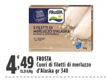 Rossotono Carrefour Frosta Cuori di filetti di merluzzo d'Alaska offerta