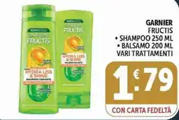 Deco Supermercati Garnier Fructis Hydra Liss & Shine offerta