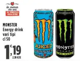 Rossotono Carrefour Monster Energy drink offerta