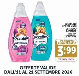 Deco Supermercati Coccolino detergente lavatrice offerta