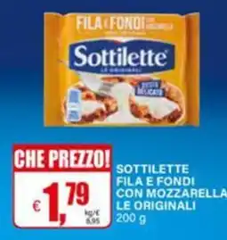 Il Gigante Sottilette fila e fondi con mozzarella le originali offerta