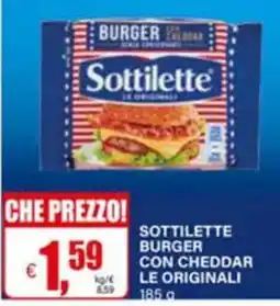 Il Gigante Sottilette burger con cheddar le originali offerta