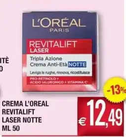 Palmarket Crema L'Oreal Revitalift Laser Notte offerta