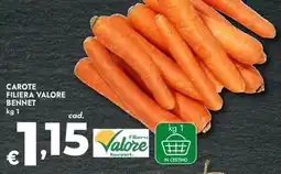 Bennet Carote filiera valore bennet offerta