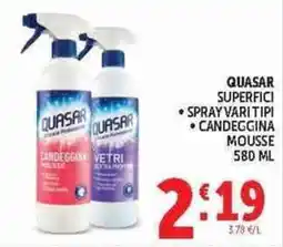 Deco Superstore Quasar superfici spray vari tipi candeggina mousse offerta