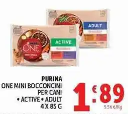 Deco Superstore Purina One mini bocconcini per cani active adult offerta