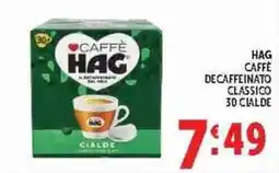 Deco Supermercati Caffè Hag decaffeinato classico offerta