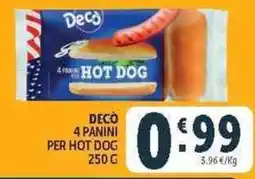Deco Superstore Decò 4 panini per hot dog offerta