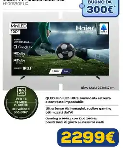 Euronics Smart TV MiniLED Serie S90 Haier offerta