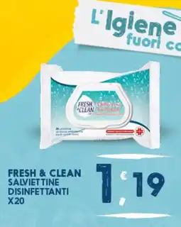 SeBón Supermercati Fresh & Clean salviettine disinfettanti offerta