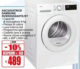 Il Gigante Asciugatrice Samsung offerta