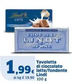 Sigma Tavoletta di cioccolato latte/fondente Lindt offerta