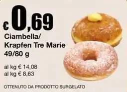 Sì con te Supermercati Ciambella/ Krapfen Tre Marie offerta