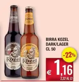 Palmarket Birra Kozel Dark/Lager offerta