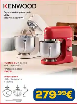 Euronics Kenwood Impastatrice planetaria kMix offerta