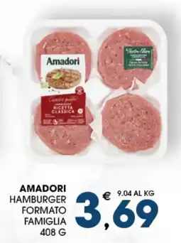 SeBón Supermercati Amadori hamburger formato famiglia offerta