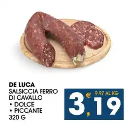 SeBón Supermercati De Luca Salsiccia Ferro di Cavallo offerta