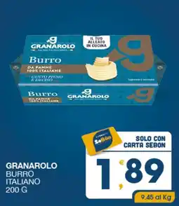 SeBón Supermercati Granarolo burro italiano offerta