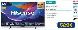 Euronics Smart TV 65" 4K Hisense offerta