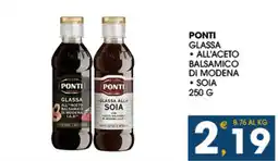 SeBón Supermercati Ponti glassa all'aceto balsamico di Modena soia offerta