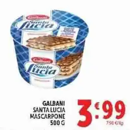 Deco Supermercati Galbani Santa Lucia Mascarpone offerta