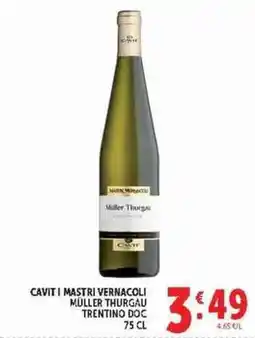 Deco Supermercati Cavit I Mastri Vernacoli Müller Thurgau offerta