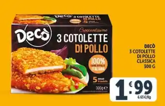 Decò 3 cotolette di pollo classica