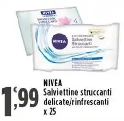 Rossotono Carrefour NIVEA Salviettine struccanti delicate/rinfrescanti offerta