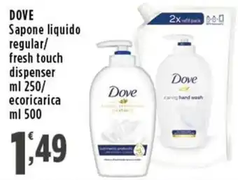 Dove Sapone liquido regular/fresh touch dispenser