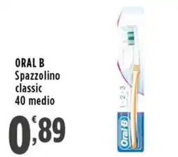 Rossotono Carrefour Oral B Spazzolino classic 40 medio offerta