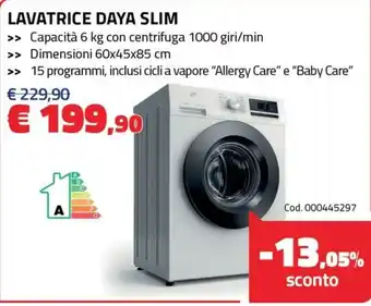 Lavatrice Daya Slim