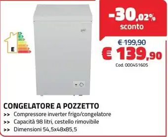 Congelatore a pozzetto