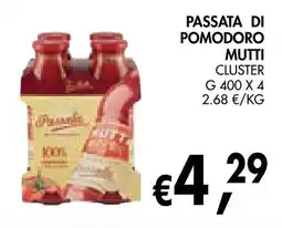 èccoMI Passata di pomodoro Mutti Cluster offerta