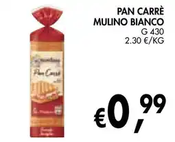 èccoMI Pan Carrè Mulino Bianco offerta