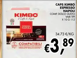 èccoMI Caps Kimbo Espresso Napoli offerta